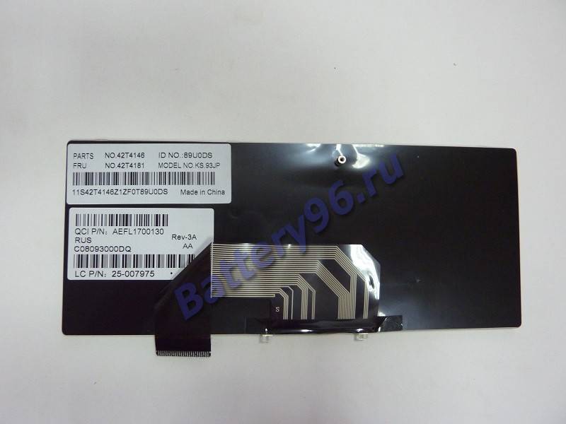 Клавиатура для ноутбука Lenovo / IBM 25-007975 42T4146 42T4181 89U0DS AEFL1700130 KS.93JP 104-160-116317-117362