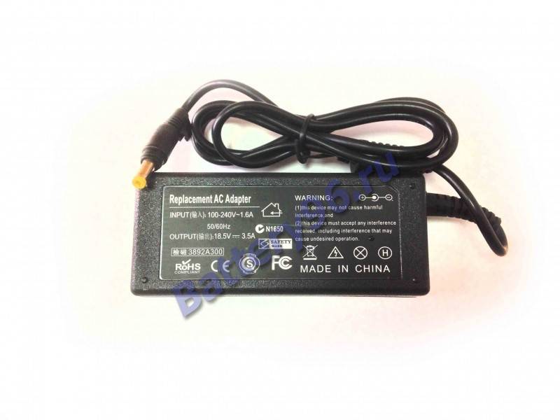 Зарядное уcтройство / блок питания для ноутбука LG ( 18.5V 3.5A 4.8x1.7 ) 102-165-107655-112720
