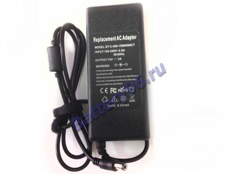 Зарядное уcтройство / блок питания для ноутбука Toshiba ( 15V 5A 6.3x3.0 ) 102-180-107664-107664