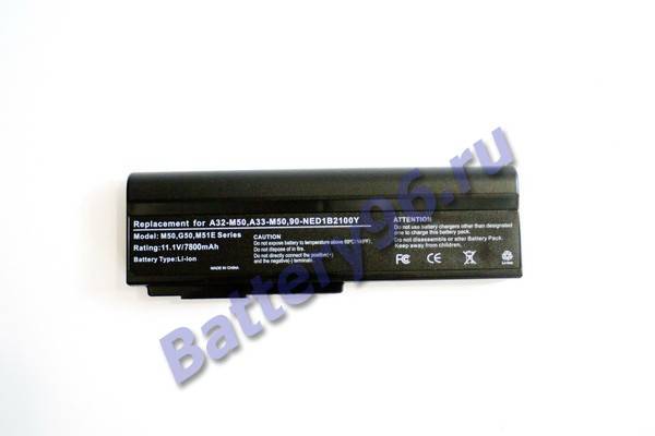Аккумулятор / батарея ( 11.1V 7800mAh ) для ноутбука Asus  N52D N52DA N52DC N52DR101-115-100276-114573