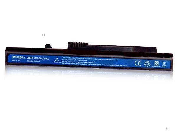 Аккумулятор / батарея для ноутбука Acer Aspire One A110 A150 ZG5 (11.1V 2200mAh Acer UM08A31) 101-105-100222-100222