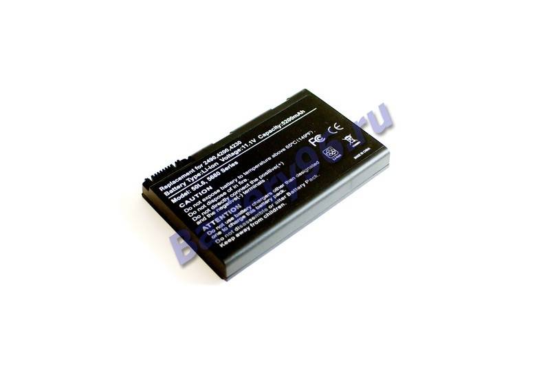 Аккумулятор / батарея ( 11.1V 5200mAh ) для ноутбука Acer Aspire 5610 5610AWLMi 5611AWLMi 5611ZWLMi 5612AWLMi 5612WLMi 101-105-100201-107422
