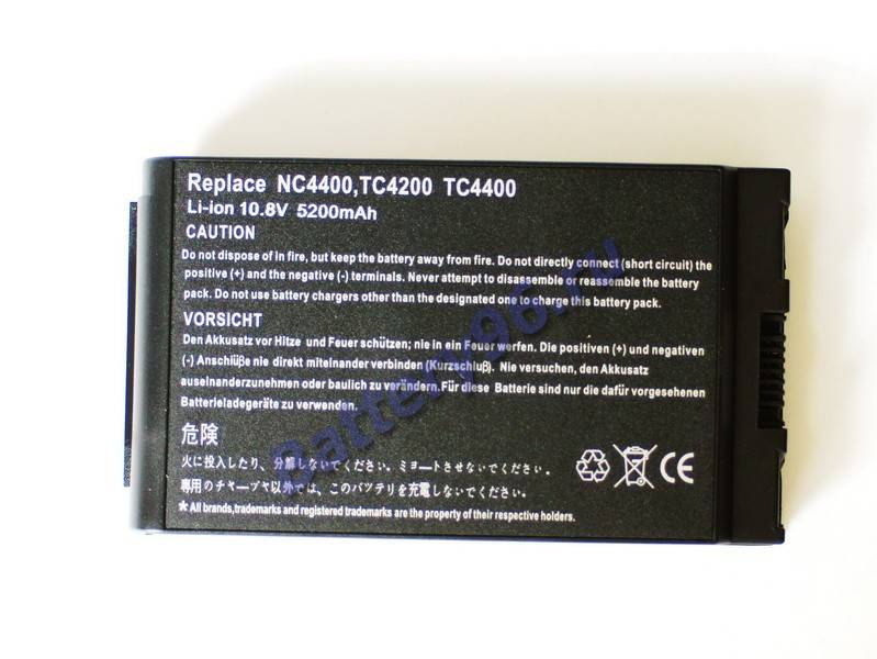Аккумулятор / батарея ( 10.8V 5200mAh HSTNN-IB12 ) для ноутбука HP / Compaq NC4200 NC4400 101-150-100377-100377