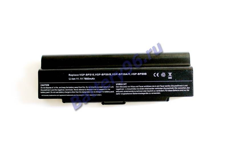 Аккумулятор / батарея ( 11.1V 6600mAh ) для ноутбука Sony VAIO VGN-CR150 VGN-CR150A VGN-CR150E VGN-CR150E/B VGN-CR150F 101-185-100439-115611