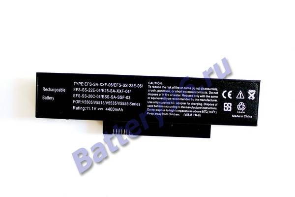 Аккумулятор / батарея ( 11.1V 4400mAh Fujitsu SMP-EFS-SS-22E-06 ) для ноутбука Fujitsu / Siemens Esprimo V5535 V5515 V5555 101-145-100512-100512
