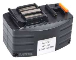 Аккумуляторная батарея Pitatel TSB-003-FES12B-30M (FESTOOL p/n: BPH12T, TDD12, FT, SL12V), Ni-Mh 12V 3.0Ah